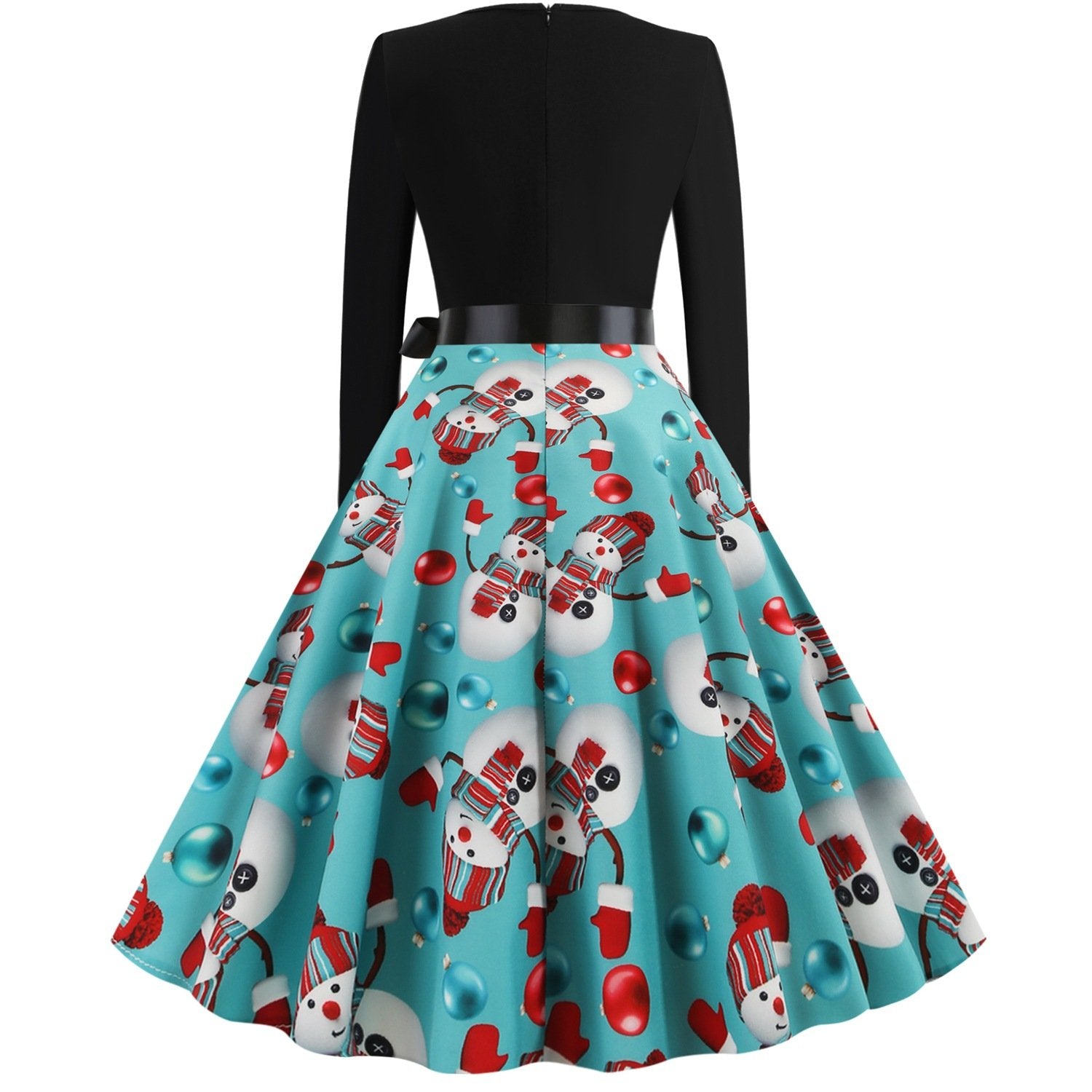 Merry Christmas Women Long Sleeves Winter Dresses-STYLEGOING
