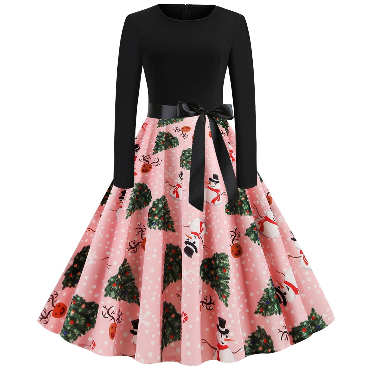 Merry Christmas Women Long Sleeves Winter Dresses-STYLEGOING