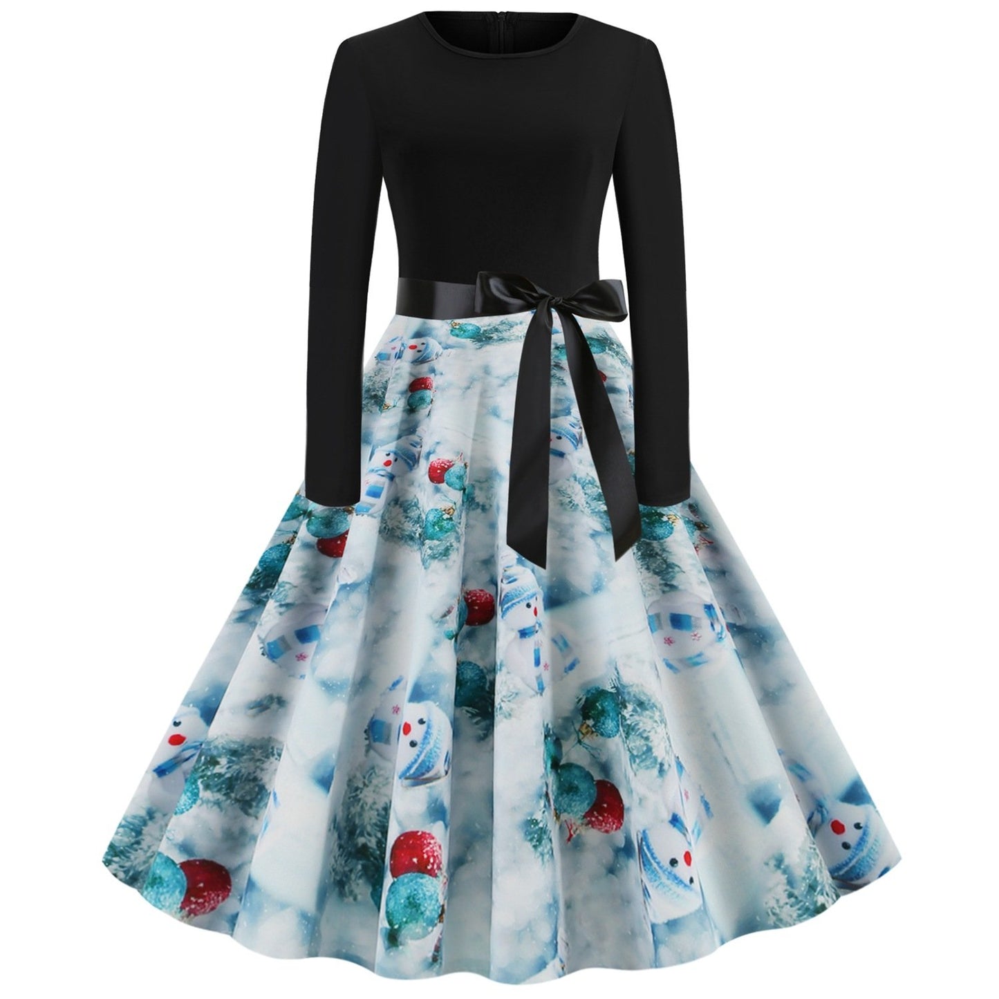 Merry Christmas Women Long Sleeves Winter Dresses-STYLEGOING