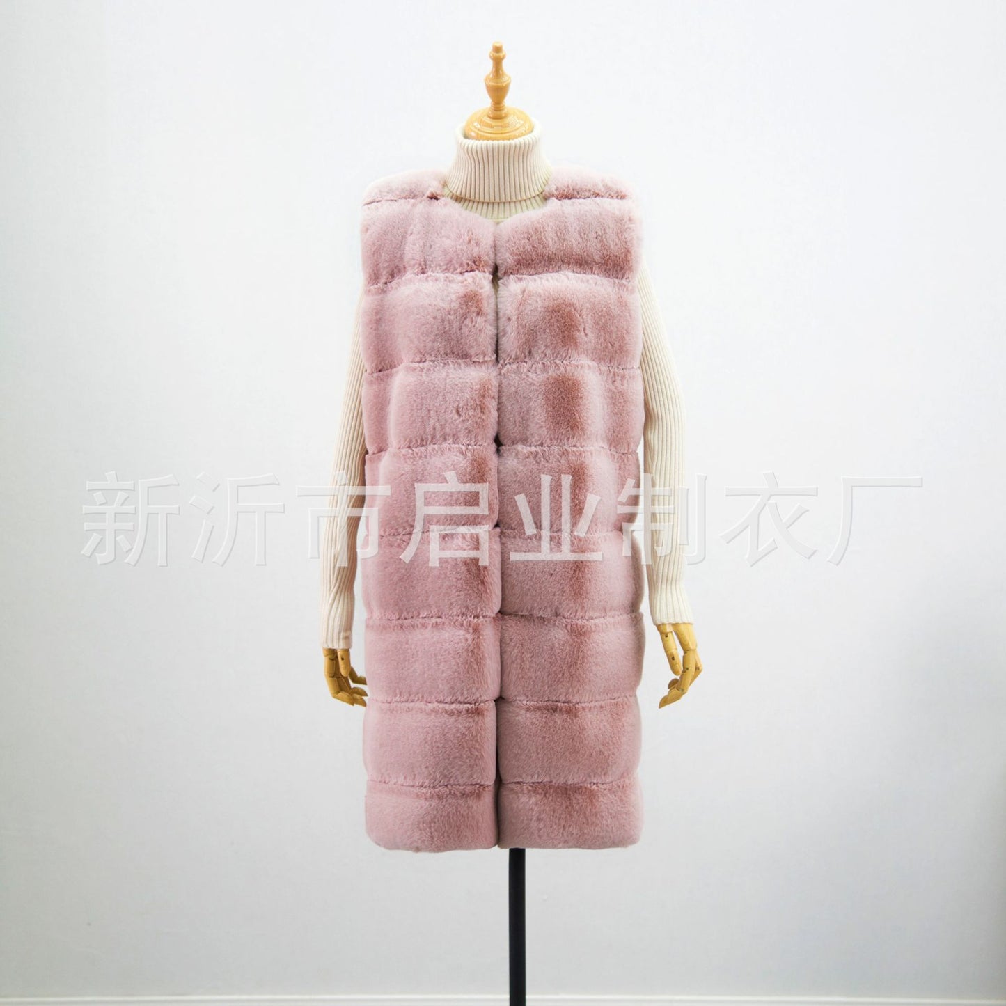 Artificial Fur Warm Winter Long Vest for Women