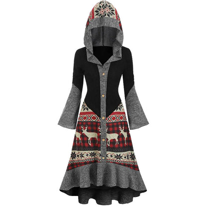 Vintage Christmas Long Sleeves Shirt Dresses