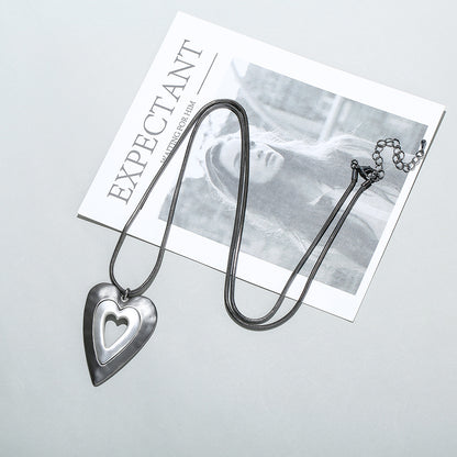 Fashion Heart Design Women Long Sweater Chains