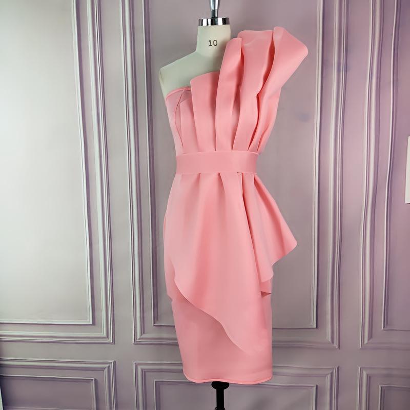 Women Sexy Strapless Ruffled Dresses-STYLEGOING
