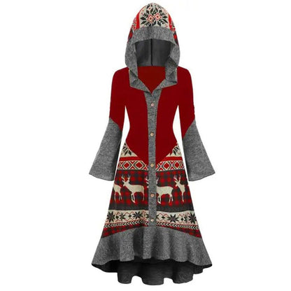 Vintage Christmas Long Sleeves Shirt Dresses