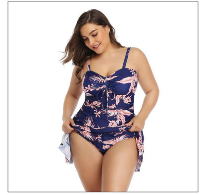 Women Plus Size Spaghetti Straps Swimwer-STYLEGOING