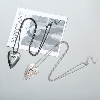 Fashion Heart Design Women Long Sweater Chains