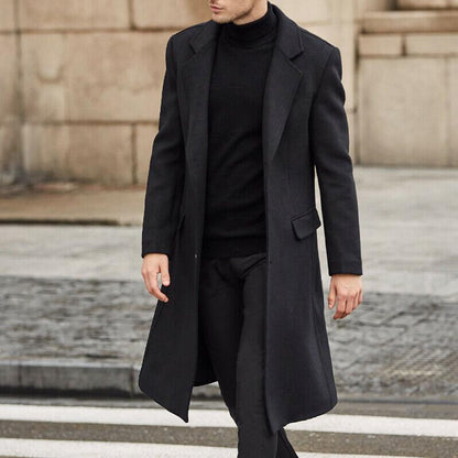 Men's Long Overcoat for Winter-STYLEGOING