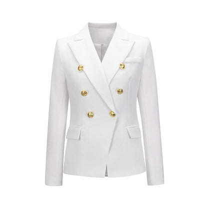 Fashion Women Long Sleeves Casual Blazers-White-S-Free Shipping at meselling99