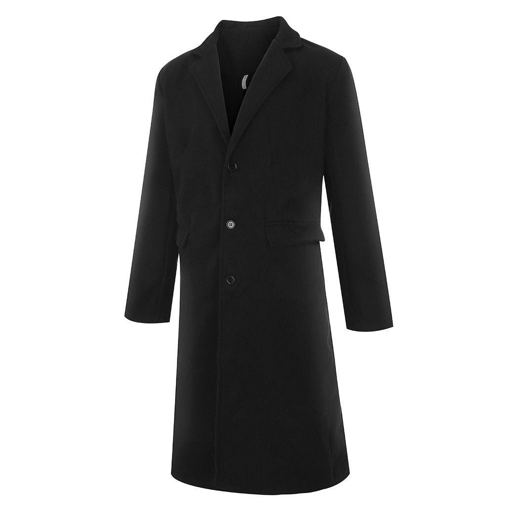 Men's Long Overcoat for Winter-STYLEGOING