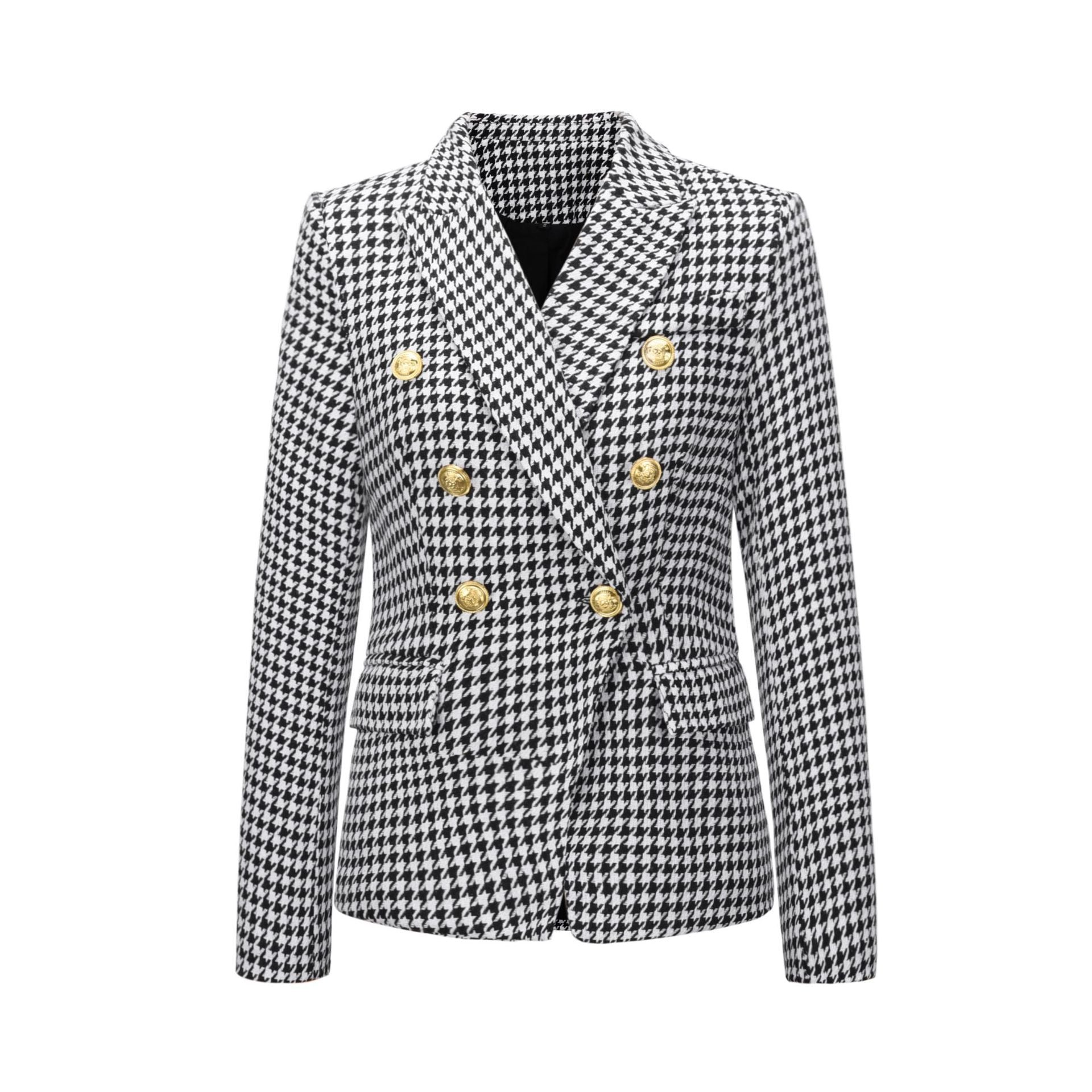 Women Fashion Short Fall Double-breasted Suit-STYLEGOING