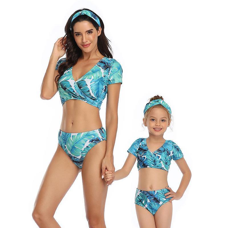 Summer Beach Leopard Mother&Daughter Bikinis-STYLEGOING