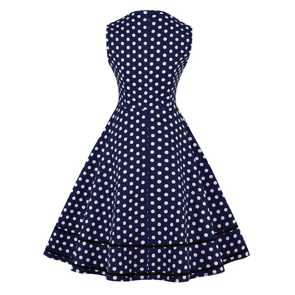 Women Square Neckline Sleeveless Plus Sizes Vintage Dresses-STYLEGOING