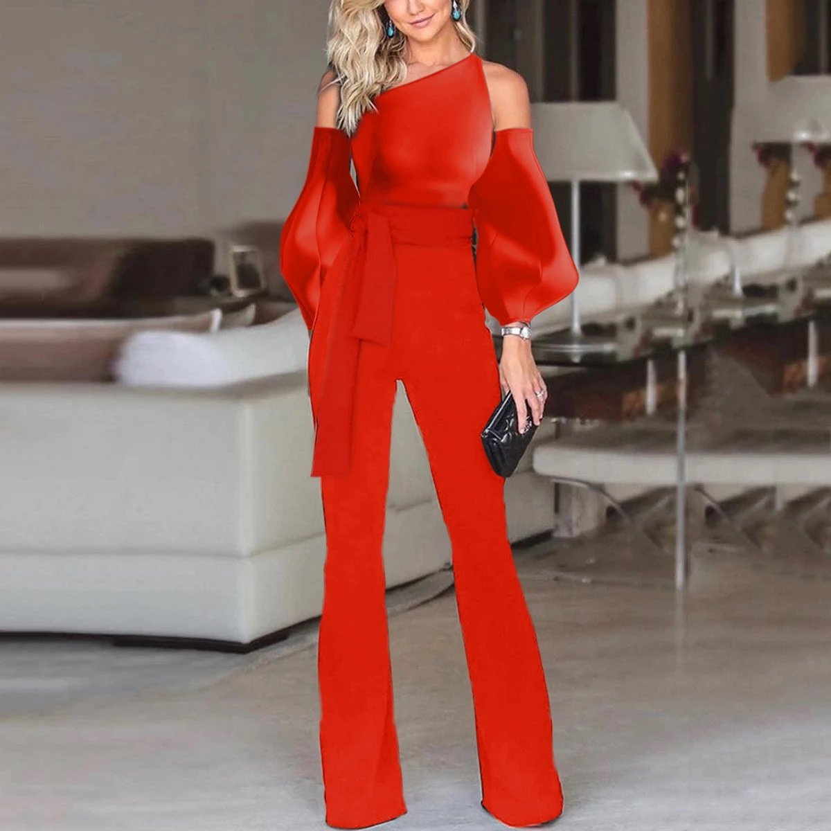 Black Sexy Women High Waist Jumpsuits-STYLEGOING
