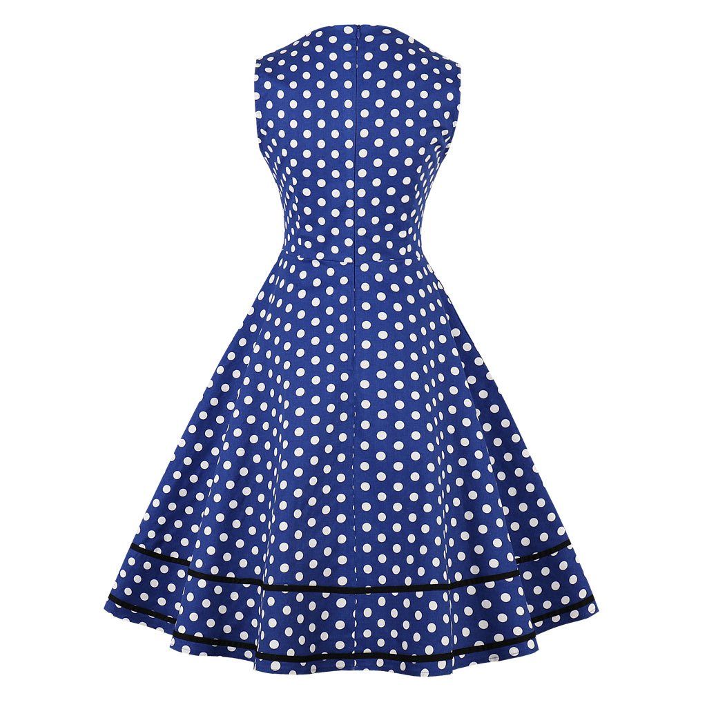 Women Square Neckline Sleeveless Plus Sizes Vintage Dresses-STYLEGOING