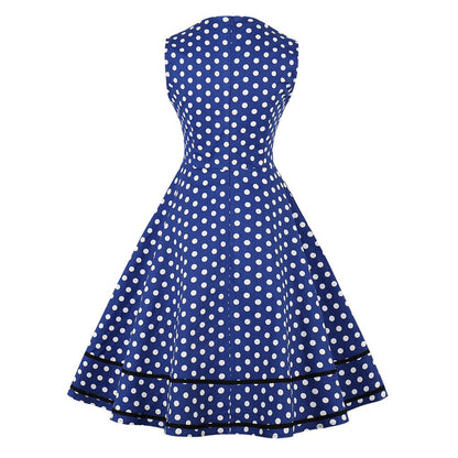 Women Square Neckline Sleeveless Plus Sizes Vintage Dresses-STYLEGOING