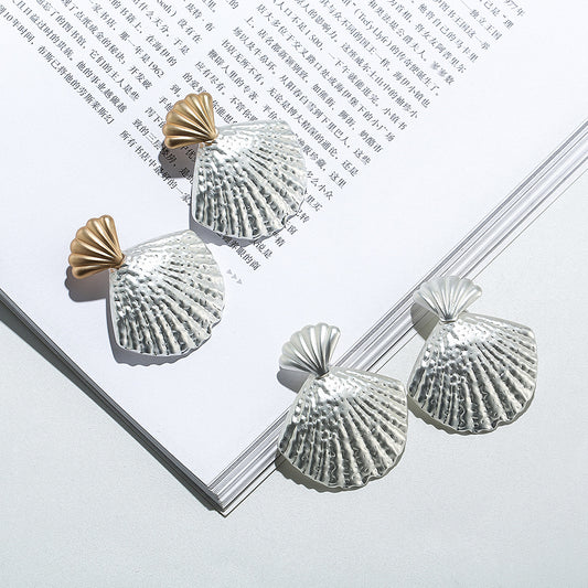 Women Fashion Irregular Fan Shape Earrings