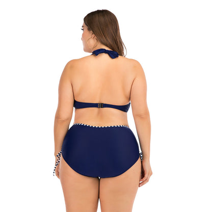 Summer Plus Sizes Halter Bikini Swimsuit-STYLEGOING