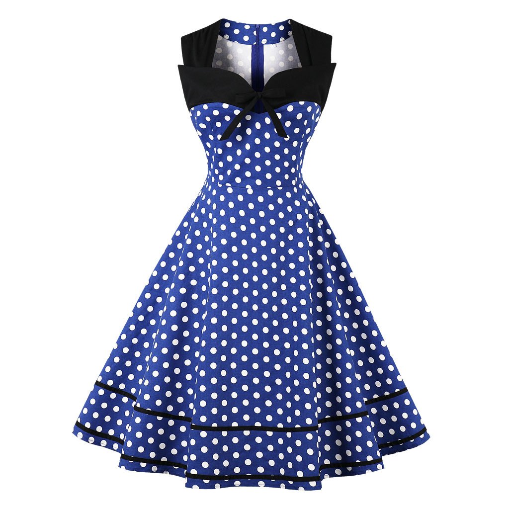 Women Square Neckline Sleeveless Plus Sizes Vintage Dresses-STYLEGOING