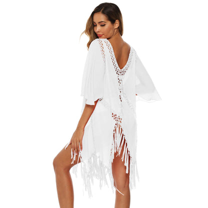 Irregular Summer Sexy Tassel Beach Dresses-STYLEGOING