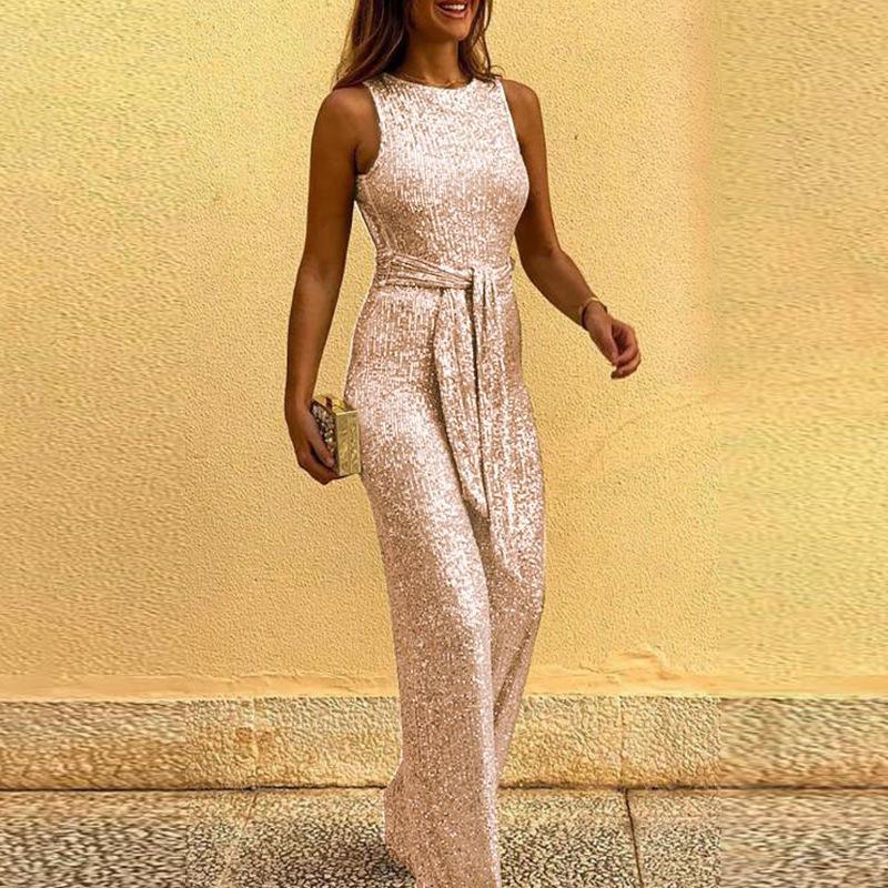 Sexy Sleeveless Sequin Women Jumpsuits-STYLEGOING