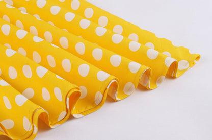 Women Summer Sphagetti Straps Dot Print Dresses-STYLEGOING