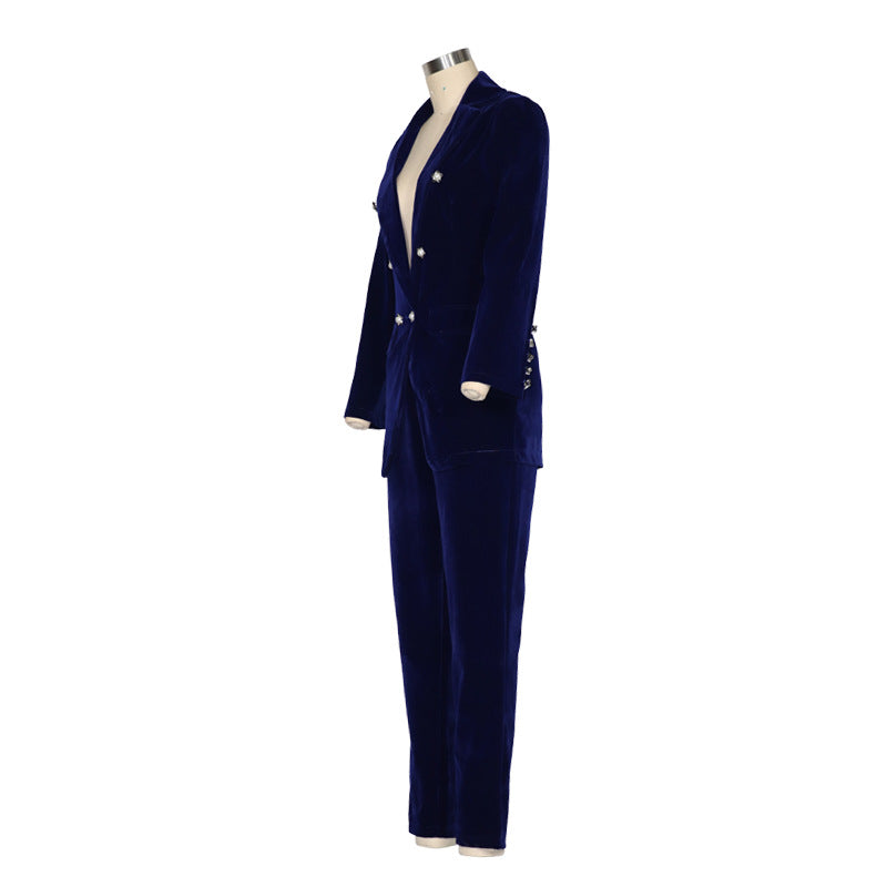 Women Casual Office Lady Blazer Outfits Sets
