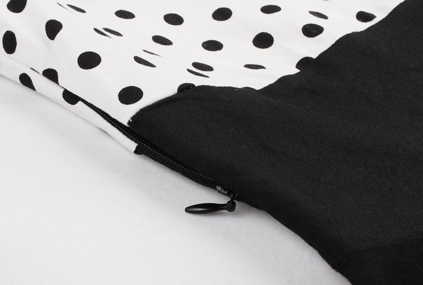Square Neckline Dot Print Plus Size Retro Dresses-STYLEGOING