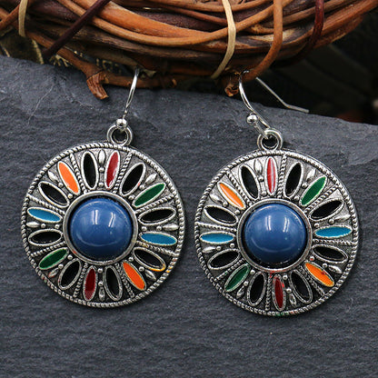 Vintage Leaf Design Bohemian Drop Earrings