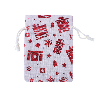 Merry Christmas Linen Candy Bag 50pcs/Set