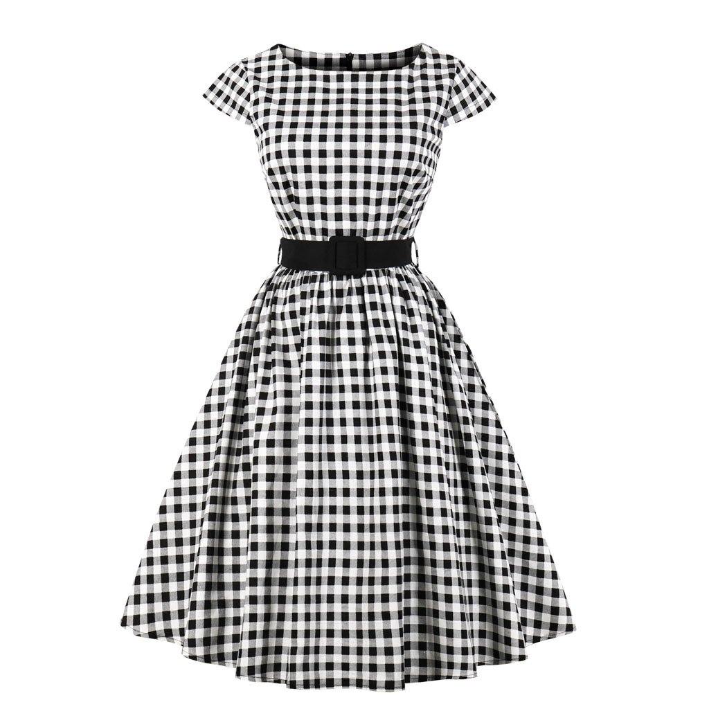 Regular Waist Dot Print Plus Sizes Midi Dresses-STYLEGOING