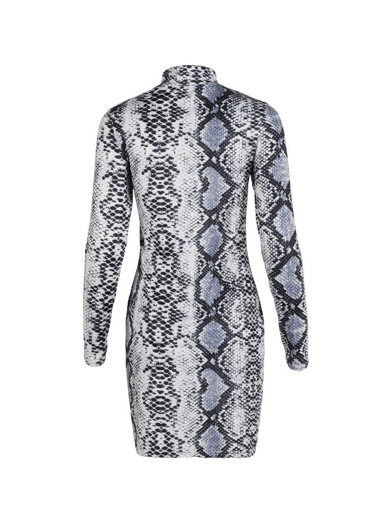 Sexy Snake Print Long Sleeves Sheath Dresses