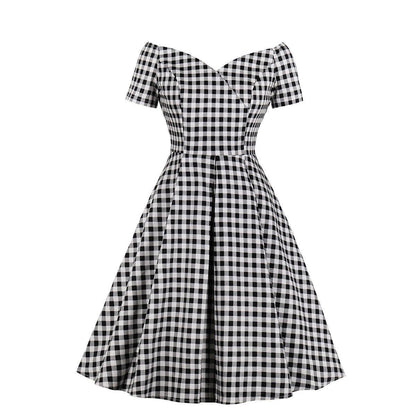 Off The Shoudler Short Sleeves Dresses-STYLEGOING