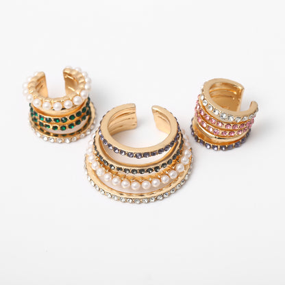 Fashion Irregular Circle Earrings Clips for Women