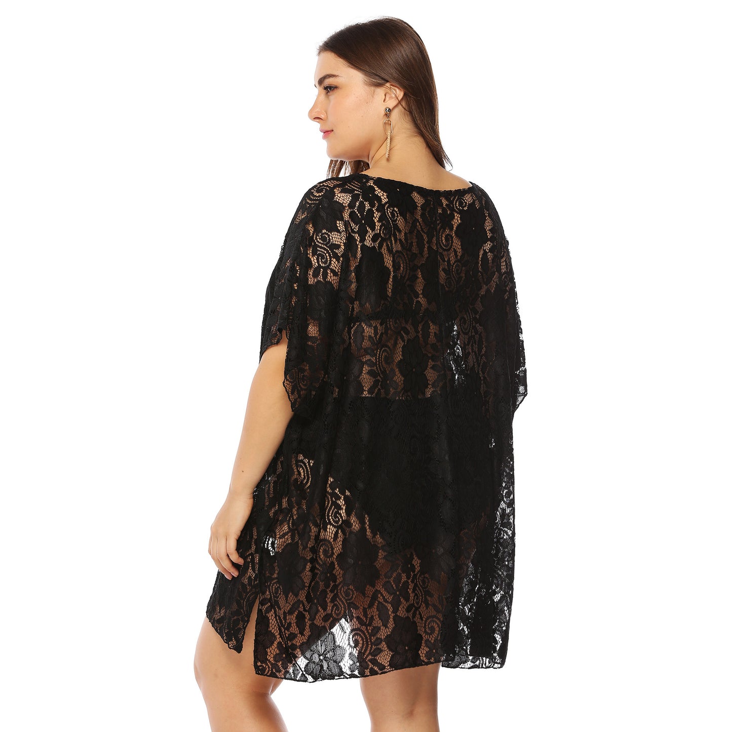Sexy Lace See Through Plus Sizes Summer Beach Cover Ups