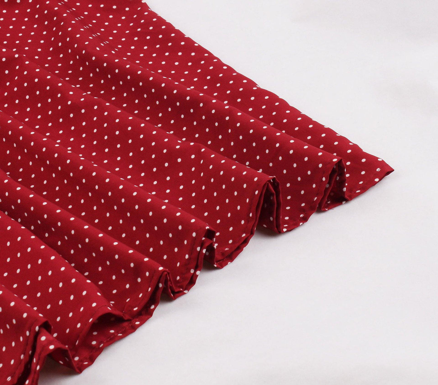 Women Sleeveless V Neck Dot Print Vintage Dresses with Buttons-STYLEGOING