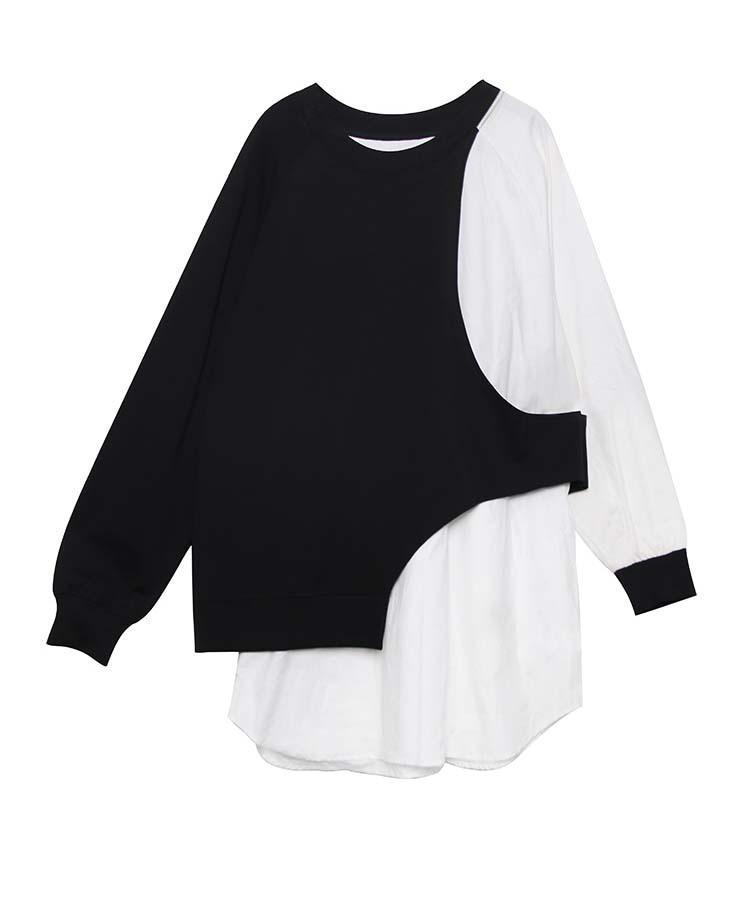 Women Irregular Black&White Cozy Dresses-STYLEGOING