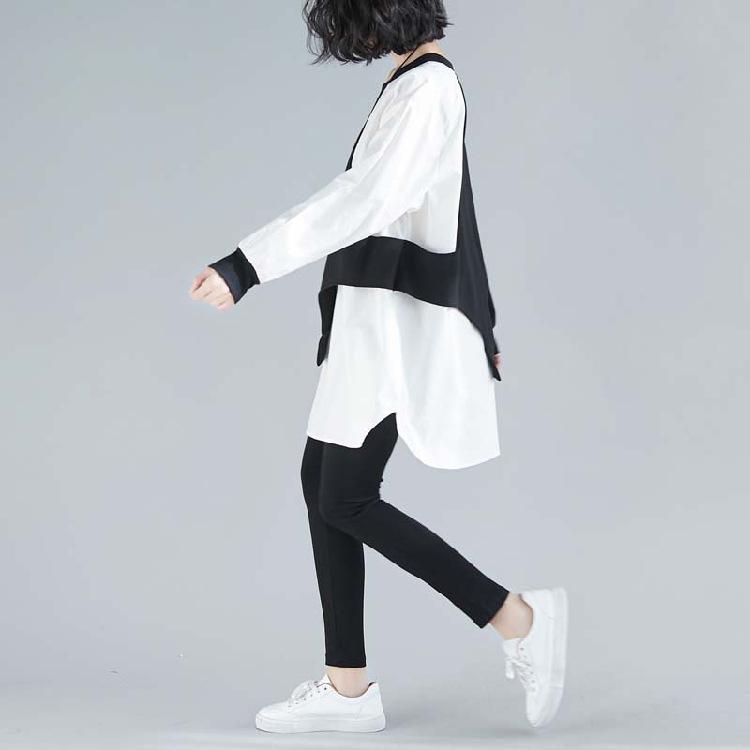Women Irregular Black&White Cozy Dresses-STYLEGOING