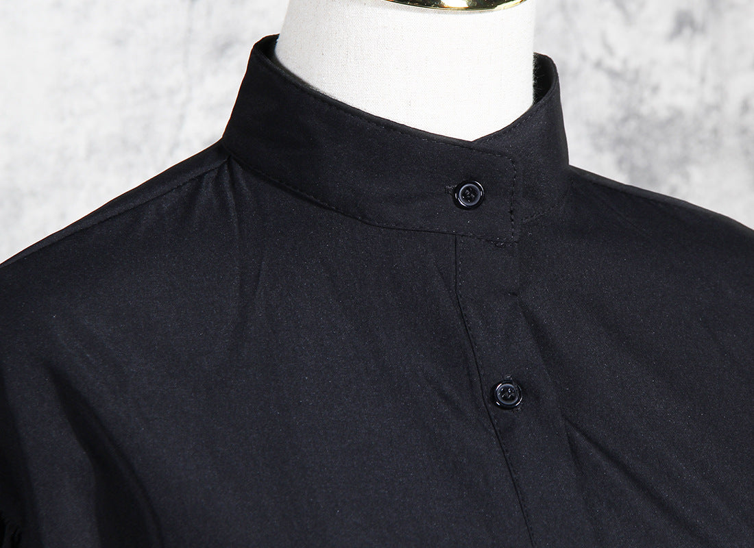 Designed Tulle Contrast High Waist Women Long Shirt Dresses