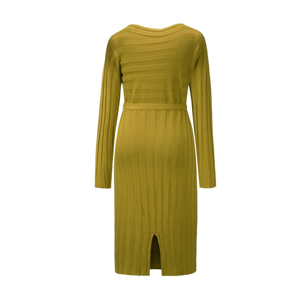 Women Knitting Pullover Lace Up Dresses for Winter-STYLEGOING