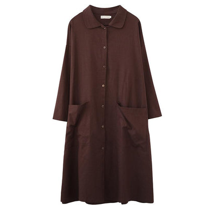 Women Plus Size Long Sleeve Shirt Overcoat-STYLEGOING