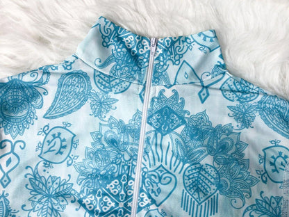 High Neck Long Sleeves Surfing Swimwear-STYLEGOING