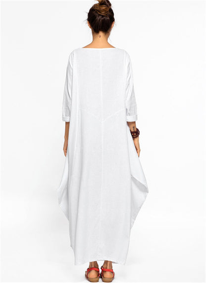 Plus Sizes Women Fall Long Cozy Dresses-STYLEGOING