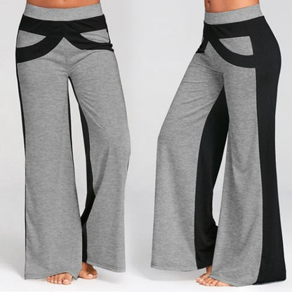 Casual Contrast Color Women Pants
