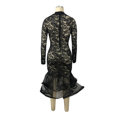 Sexy Lace Hollow Out Night Party Dresses