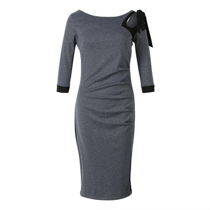 Sexy Plus Sizes Women Fall Bodycon Midi Dresses-STYLEGOING