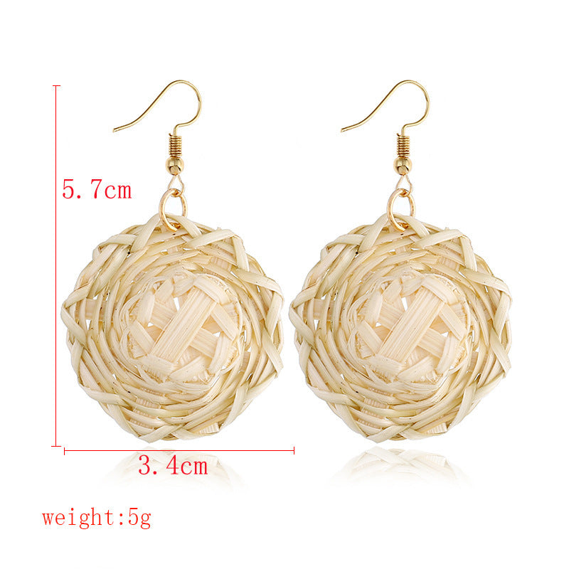 Vintage Boho Hanmade Woven Earrings for Women