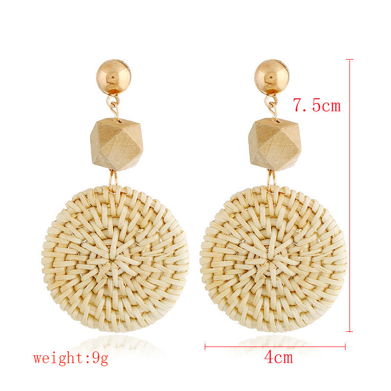 Vintage Boho Hanmade Woven Earrings for Women