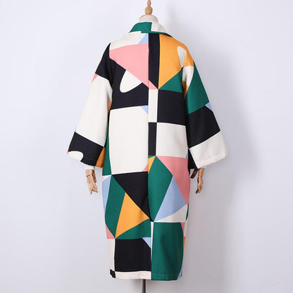 Fashion Women Colorful Long Overcoat-STYLEGOING