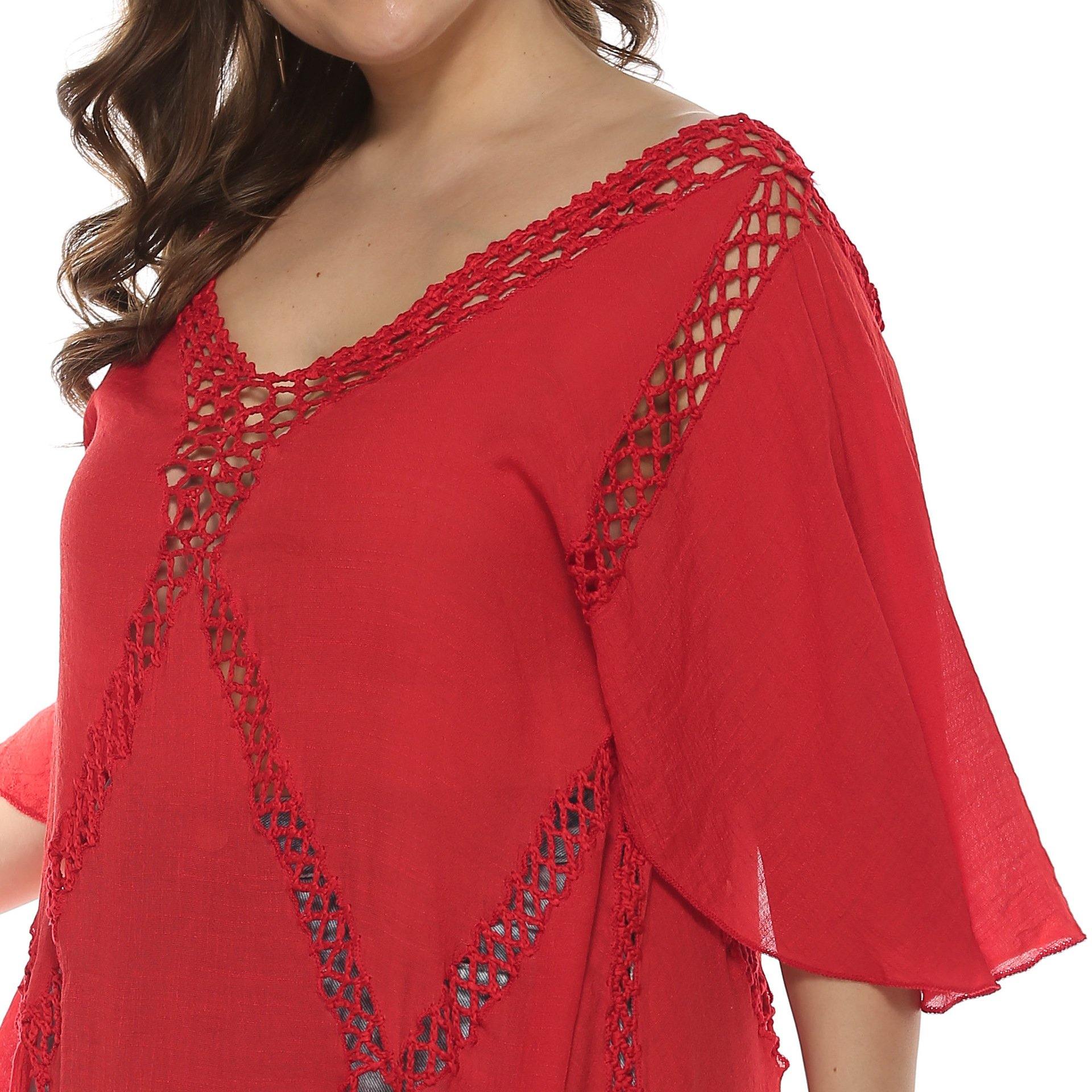 Women Plus Sizes Tassel Cover Ups-STYLEGOING