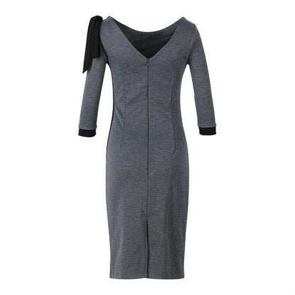 Sexy Plus Sizes Women Fall Bodycon Midi Dresses-STYLEGOING